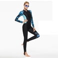 thumbnail image 3 of Women Zipper Front Piece Swimsuit Full Protection Diving Skin Wetsuit - Blue XXL, XL XXL, 3 of 10