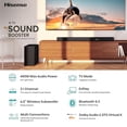 thumbnail image 3 of Hisense HS3100 Barra de sonido de 3.1 canales con subwoofer inalámbrico, 480 W, DTS Vritual: X, Dolby Digital Plus, Bluetooth 5.3, EzPlay, Roku TV Ready, HDMI/AUX/ARC/Óptico/USB, Energy Star (HS3100,, 3 of 5