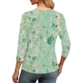 thumbnail image 6 of Summer Blouses for Women Dressy,Women's Shirts Lightweight 2026 Spring Summer Fashion 3/4 Length Sleeve Tops Business Casual Blouses Western Outfits, 6 of 6