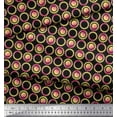 thumbnail image 2 of Soimoi Satin Silk Fabric Floral & Circle Geometric Print Fabric by the Yard 42 Inch Wide, 2 of 3