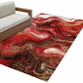 thumbnail image 6 of Red Marble Area Rug 4x6 Washable Rug Non Slip Modern Abstract Ombre Fluid Aesthetic Large Area Rug Indoor Floor Carpet for Entryway Bedroom Kitchen Living Room Home Office Dining Room Nursery, 6 of 8