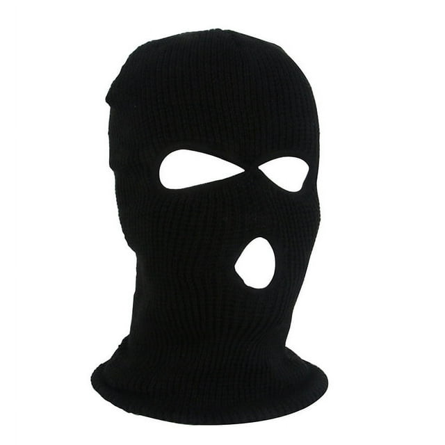 Paquete de 2: mascarilla, pasamontañas y gorro de ladrón, color negro, talla única