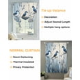 thumbnail image 3 of Teal Forest Birds Tie Up Curtains for Window, Thermal Insulated Balloon Shade Adjustable Rod Pocket Curtains Valance Panels for Kitchen Bathroom Cafe 42 x 45 Modern Oil Painting Farmhouse, 3 of 6