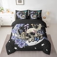 thumbnail image 2 of jejeloiu Cute Mushroom Flowers 7-Piece Twin Bedding Sets,Spooky Gothic Skull Bedding Comforter Set,Galaxy Starry Sky Sheet Sets For Adults,Microfiber Bedroom Decor Reversible, 2 of 8