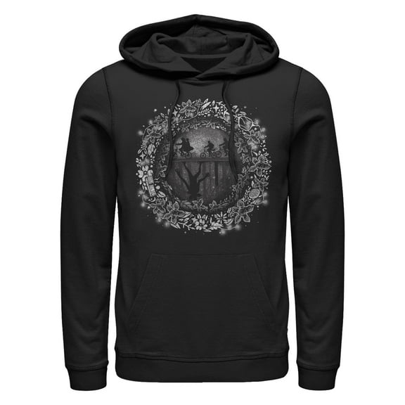 Netflix Men's Stranger Things Upside Down Wreath Pull Over Hoodie