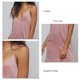 thumbnail image 5 of Camisón con cuello en V y tirantes finos con aberturas laterales y dobladillo con borlas, vestido cómodo para dormir para mujer, 5 of 6