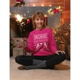 thumbnail image 2 of Believe In Unicorns - Magical Ugly Christmas Sweater Women's Sweatshirt Small Pink, 2 of 5
