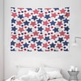 thumbnail image 1 of USA Tapestry, Big Star Figures with American Flag Featured Inner Lines Proud Country Design, Wall Hanging for Bedroom Living Room Dorm Decor, 80W X 60L Inches, Indigo Red White, by Ambesonne, 1 of 2