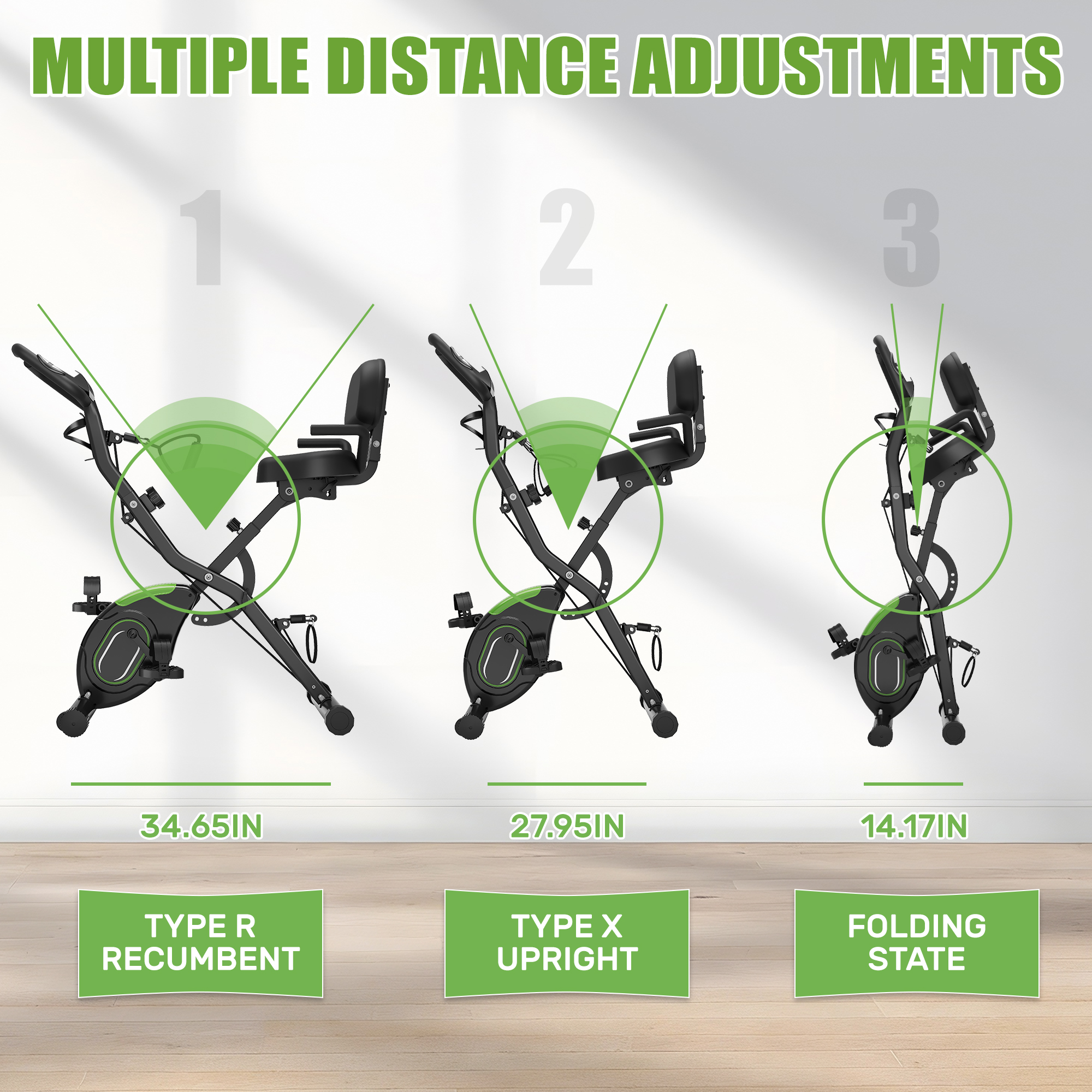 Forgemus 5-in-1 Foldable Exercise Bike 330lbs photo 5