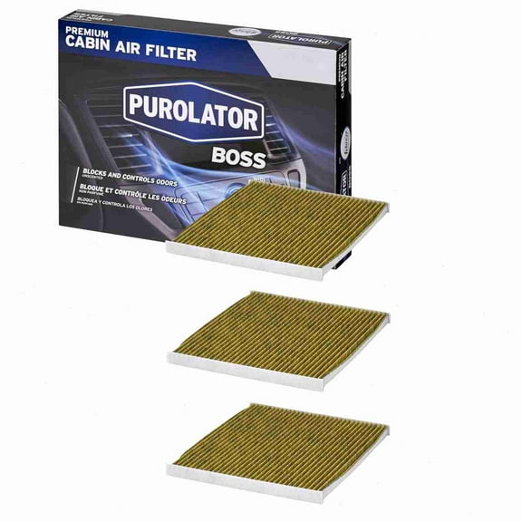 3 pc Purolator BOSS PBC45871 Cabin Air Filters for 843 HVAC Heating Ventilation Air Conditioning Vent Filters Fits select: 2007-2013 NISSAN ALTIMA, 2009-2015 NISSAN MURANO