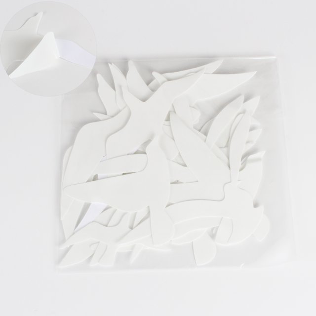 Pegatinas anticolisión para ventanas con diseño de pájaros, protector de puertas de cristal y protección contra pájaros, reflexión, 12 unidades