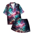 thumbnail image 4 of Luvoko Ensemble de Pyjama à Manches Courtes à Boutons et Col Rabattu pour Enfant, Mode Imprimée Étoile, Pyjama pour Bébé Fille 9 Mois, Pyjama 2t pour Fille, Vêtements Mignons pour Bébé, 4 of 4