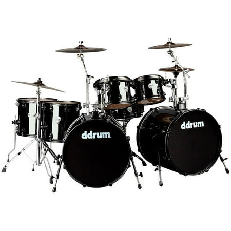 ddrum Journeyman 7-Piece Double Bass Drumset w/ Hardware - Midnight Black