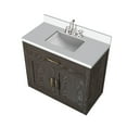 thumbnail image 2 of Abbey 36 in W Brown Oak Single Vanity, Cultured Marble Top and Faucet Set, 2 of 6