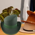 thumbnail image 4 of Vjnyvs Wool Top Hat Unisex Asymmetric Top Hat Victorian Magician Hat Gentlemen Hat Jazz Cap for Men Women Accessory, 4 of 7