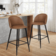 thumbnail image 1 of Set 2 Sillas Para Bar Cafetería Restaurante Cocina Marrón FurnitureR moderno, 1 of 6
