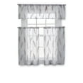 thumbnail image 3 of Better Homes & Gardens Embroidered Botanical Valance & Tier Set, 3-Piece Curtain, Silver, Indoor, 60"W x 36"L, Adult, Teen, 3 of 6