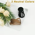 thumbnail image 7 of Unique Bargains 2pcs Flat Hair Clips for Women Flat Claw Clips for Thick Hair French Concord Flat Hair Clips Brown Black, 7 of 7