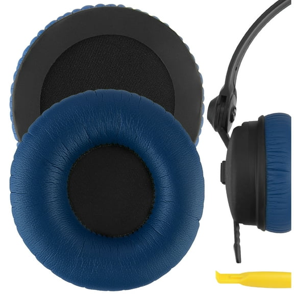 Geekria QuickFit Replacement Ear Pads Compatible with Sennheiser HD25/ 25SP/ 25Lite/ 25Plus/ 25Limited 75th Anniversary Edition Headphones, Ear Cushions (Blue)