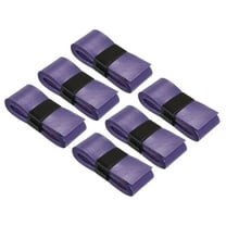 Uxcell 43.3" Absorb Sweat Non-Slip PU Tennis Racket Overgrip Tape Wraps Purple 6 Pack
