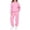 Pink, variant on Amidoa Girls 2 Piece Outfits Fall Winter Clothes Hooded Solid Color Long Sleeve Sweatshirt and Pants Kids Clothing Sets Beige Size 130