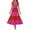 Watermelon Red, variant on Kaemgyyd Dress for Women Tie Shoulder Sleeveless a Line Dress Maxi Dress Color Block Smock Tiered Flowy Beach Dress