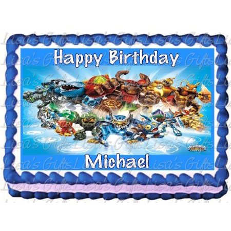 Skylanders Edible Image Cake Topper 1 4 Sheet Walmart Com