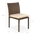 thumbnail image 6 of Best Choice Products Set of 4 Stackable Outdoor Patio Wicker Chairs w/ Cushions, UV-Resistant Finish - Brown/ Cream, 6 of 6