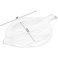 thumbnail image 5 of Burned Wood Pizza Peel Leaf Shape Round Serving Display Tray, 5 of 7