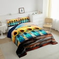 thumbnail image 3 of Castle Fairy Teens Sunflower Butterflies Full Size Comforter Sets 3-Piece,Lodge Cabin Bedding Comforter Set,Botanical Plants Lightweight Bedding Sets,Microfiber Bedroom Decor,Reversible, 3 of 8