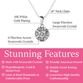 thumbnail image 3 of Cate & Chloe Millie 18k White Gold Plated Necklace with Swarovski Crystals for Women, Gift for Her, 3 of 8