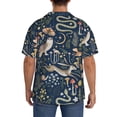 thumbnail image 3 of Sikiie Retro Forest Animals Men's Cuban Shirt, Hawaiian Shirts, Business Casual Button Down Shirts, Short Sleeve Shirt-Medium, 3 of 5