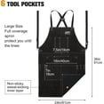 thumbnail image 6 of Leather Work Apron 24" X 36", ARCCAPTAIN Heat Flame Resistant Cowhide Blacksmith Aprons with 6 Tool Pockets for Welders Men Women, Adjustable M to XXXL-Black, 6 of 8
