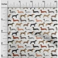thumbnail image 2 of oneOone Viscose Jersey White Fabric Dog Sketch Fabric For Sewing Printed Craft Fabric By The Yard 60 Inch Wide, 2 of 5