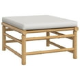 thumbnail image 5 of vidaXL 10 Piece Garden Lounge Set with Light Grey Cushions Bamboo, 5 of 5