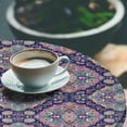 thumbnail image 2 of Ambesonne Ethnic Fitted Round Tablecloth, Boho Colorful Spring Garden, 40"- 44" Diameter, Multicolor, 2 of 5