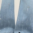thumbnail image 5 of JUMEYU Jeans for Teens High Waist Girls Flared Jeans Fit Bell Bottoms Casual Elastic Waist Denim Pants Size 12-13 (Light Blue,12-13 Years), 5 of 9