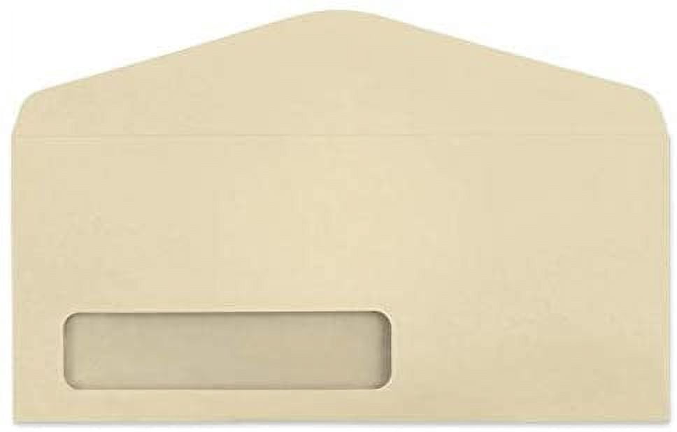 Limited Papers (TM) Regular Mailing And Business Envelopes, Left Hand Window, No. 10 (4.8 x 9.5 Inch), Gummed seal, 24 Pound, Variety of Colors And Quantities. (Ivory, 500)
