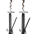 thumbnail image 5 of LANVIER Rizador de 1,25 pulgadas, barril extra largo de 1 1/4 pulgadas para cabello largo hasta 450 F, rizador de pelo de doble voltaje mundial para viajar, herramienta de estilo ondulado negro, 5 of 5