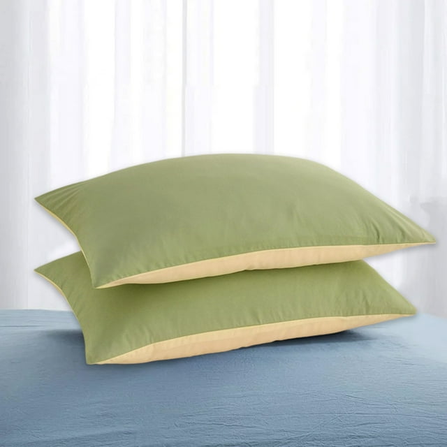 Juego de 2 fundas de almohada con cierre de sobre, tamaño estándar, de algodón suave y transpirable.