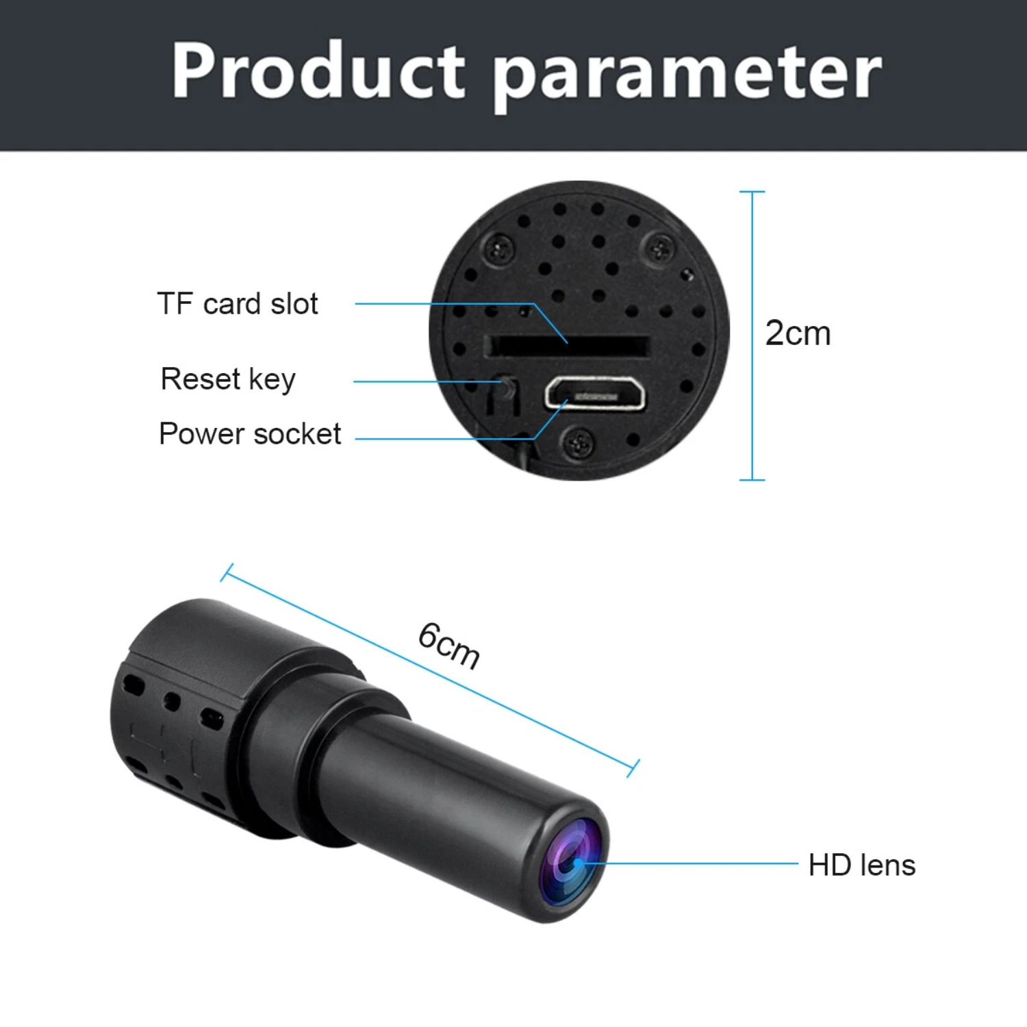 FFORCE WiFi Wireless Mini Camera Recorder Pinhole DIY HD Screw IP DVR Nanny Cam CCTV Compact Design Easy Install for Baby Elder Pet Monitoring Day Night Vision
