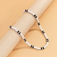 thumbnail image 6 of Men Necklace Black White Bicolor Polymer Clay Retro Beaded Casual Bohemia Clavicle Necklace Fashion Jewelry-White, 6 of 8