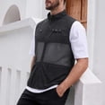 thumbnail image 5 of Men's Mesh Breathable Fishing Vest, Multi Pockets Photography Travel Hiking Waistcoat Full Zip Sleeveless Jacket for Adults Big and Tall Size M-3XL Black, 5 of 6