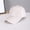 White, variant on Black Baseball Cap blended fabric UPF 50 Unstructured Hat with Foldable Long Large Bill One Size