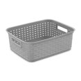 thumbnail image 1 of Sterilite Set of (2) Short Weave Baskets- Grey, 1 of 2