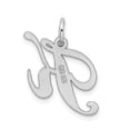 thumbnail image 5 of Auriga Fine Jewelry 925 Sterling Silver Script K Initial Charm Pendant for Women (L- 18mm, W- 13 to 20mm), 5 of 6