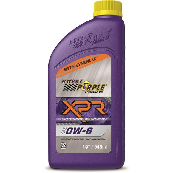 Royal Purple Oil 01009 XPR Racing; SAE 0W-8; Synthetic; 1 Quart Bottle; Single