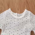 thumbnail image 7 of Xyant Toddler Baby Girl Summer Clothes Short Sleeve Lace Hollow Tunic Top Dress Bow Pants Headband 3Pcs Set Infant Spring Outfits (Pink,12-18 Months), 7 of 7