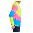 thumbnail image 3 of Yellow Rooster Men's Long Sleeve Tie-Dye T-Shirt Neon Rainbow L, 3 of 6