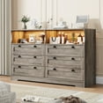 thumbnail image 5 of AOILE 6-Drawer Media Console, Entertainment Center with Ambient Features for Living Room and Bedroom, 5 of 8